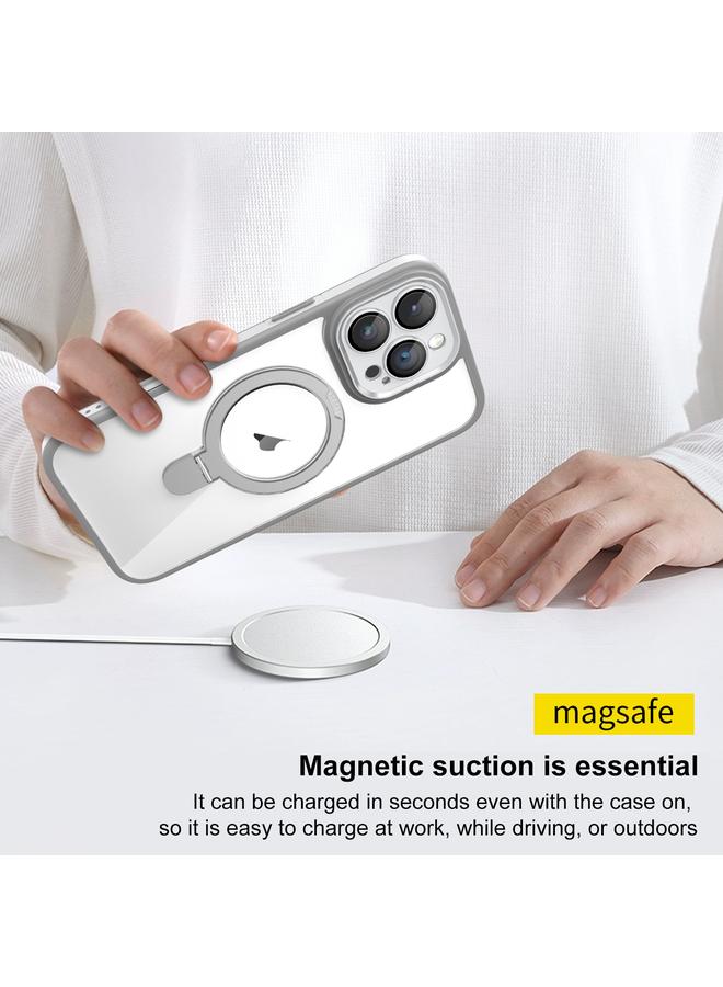 Zaboon Case For iPhone 13 Pro Max Full Coverage Lens Film MagSafe Holder Transparent Phone Case - Image 5