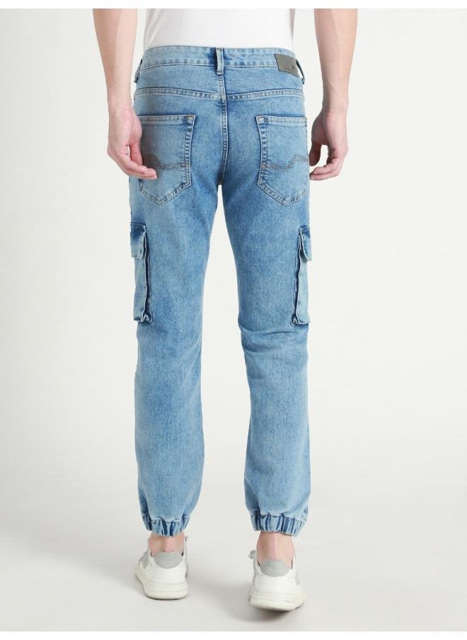 Dennis Lingo Men's Regular Fit Light Blue Stretch Denim Jeans - Casual Comfort  - Image 3