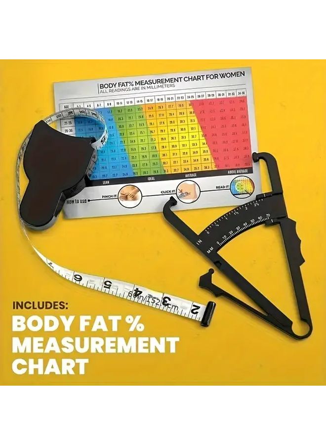 Red 3pcs Body Fat Caliper Set for Fat Thickness Measurement Sebum Pliers - Image 2