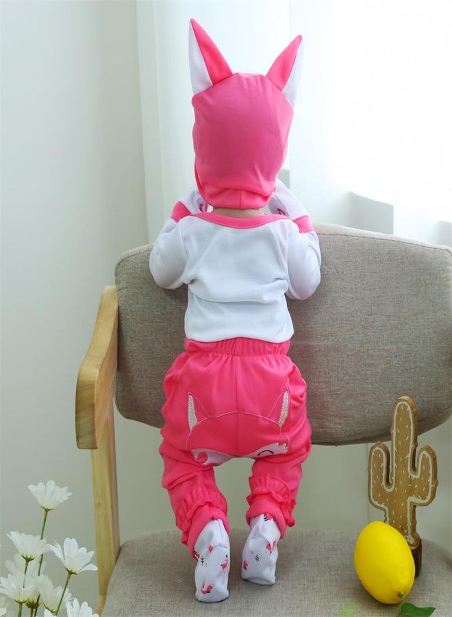 MAIHAO Reborn Baby Dolls Clothes Little Fox Outfit for 17-24 Inch Reborn Newborn Baby Dolls Clothes Accessories with Hat, Bib, Gloves and Socks Baby Clothing 6pcs Set - Image 5