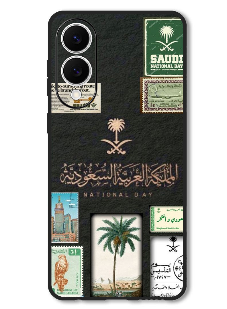 Theodor Case Compatible with Samsung Galaxy S25 Edge 6.7 Inch Protection Shockproof Bumper Cover KSA national day - Image 1