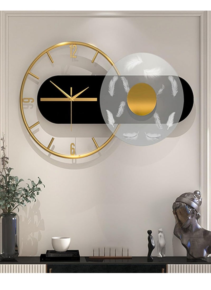 Decorhills Metal Wall Clock – Silent Non-Ticking, Multicolor Modern Design – Perfect for Living Room, Bedroom, Office & Cafe Decor 60 x 3.81 x 36 cm (1 PC)  - Image 1
