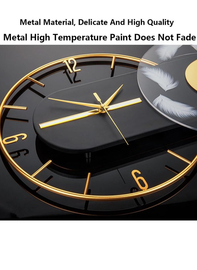 Decorhills Metal Wall Clock – Silent Non-Ticking, Multicolor Modern Design – Perfect for Living Room, Bedroom, Office & Cafe Decor 60 x 3.81 x 36 cm (1 PC)  - Image 2
