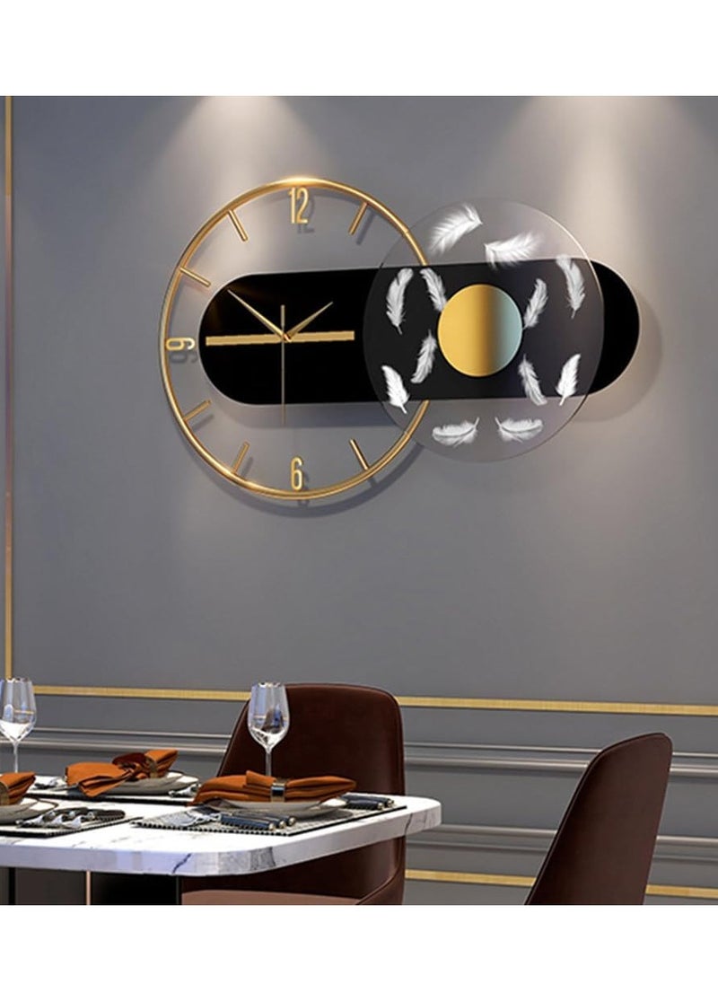 Decorhills Metal Wall Clock – Silent Non-Ticking, Multicolor Modern Design – Perfect for Living Room, Bedroom, Office & Cafe Decor 60 x 3.81 x 36 cm (1 PC)  - Image 4