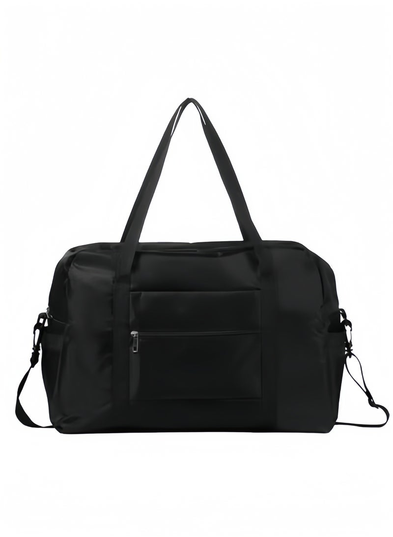 جيجيرو حقيبة سفر قابلة للطي، حقيبة سفر كبيرة، حقيبة مقصورة، حقيبة سفر دافل، حقيبة نهاية الأسبوع، حقيبة حمل، حقيبة تنظيم، حقيبة سوداء - Image 1