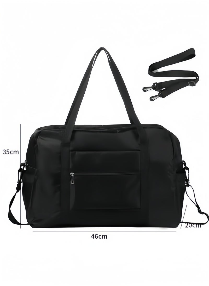 جيجيرو حقيبة سفر قابلة للطي، حقيبة سفر كبيرة، حقيبة مقصورة، حقيبة سفر دافل، حقيبة نهاية الأسبوع، حقيبة حمل، حقيبة تنظيم، حقيبة سوداء - Image 2