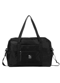 GGEROU Foldable Travel Bag Large Travel Luggage Bag Cabin Bag Travel Duffel Bag Weekender Bag Carry Holdall Bag Organizer Bag Black  - Image 1