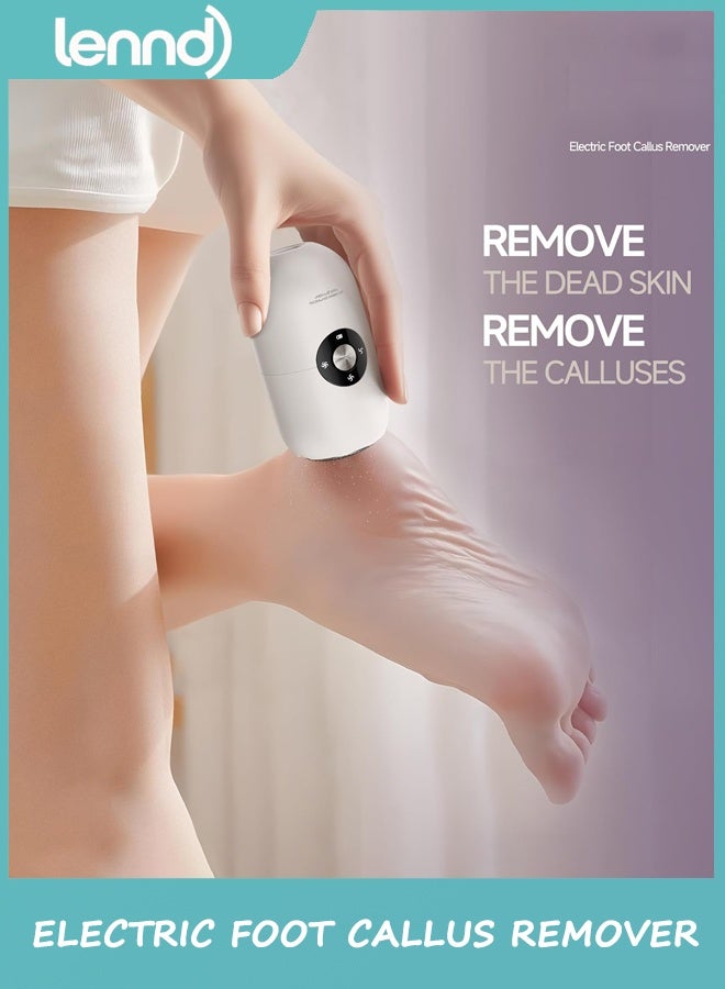 LENND Electric Foot Callus Remover for Women Men, Rechargeable Electric Foot File Tool with Stainless Steel Heads, Portable Feet Grinder for Cracked Dry Heels Dead Skin Calluses - Image 2