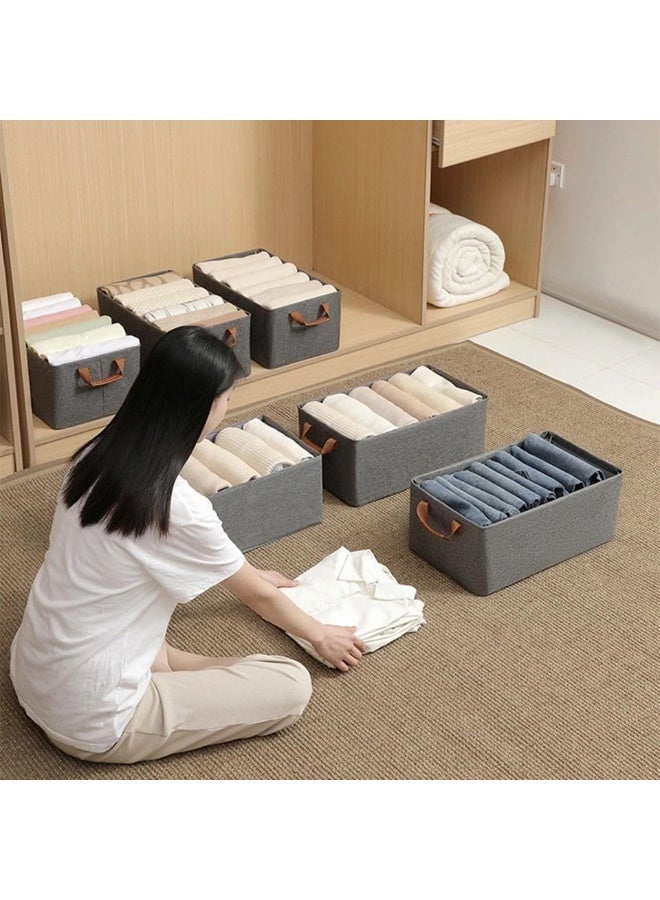 Generic Fabric Storage Box with Side Handles – Multipurpose Clothes and Home Organizer Bin for Closet and Shelves - Multicolor - 1 piece - Image 2