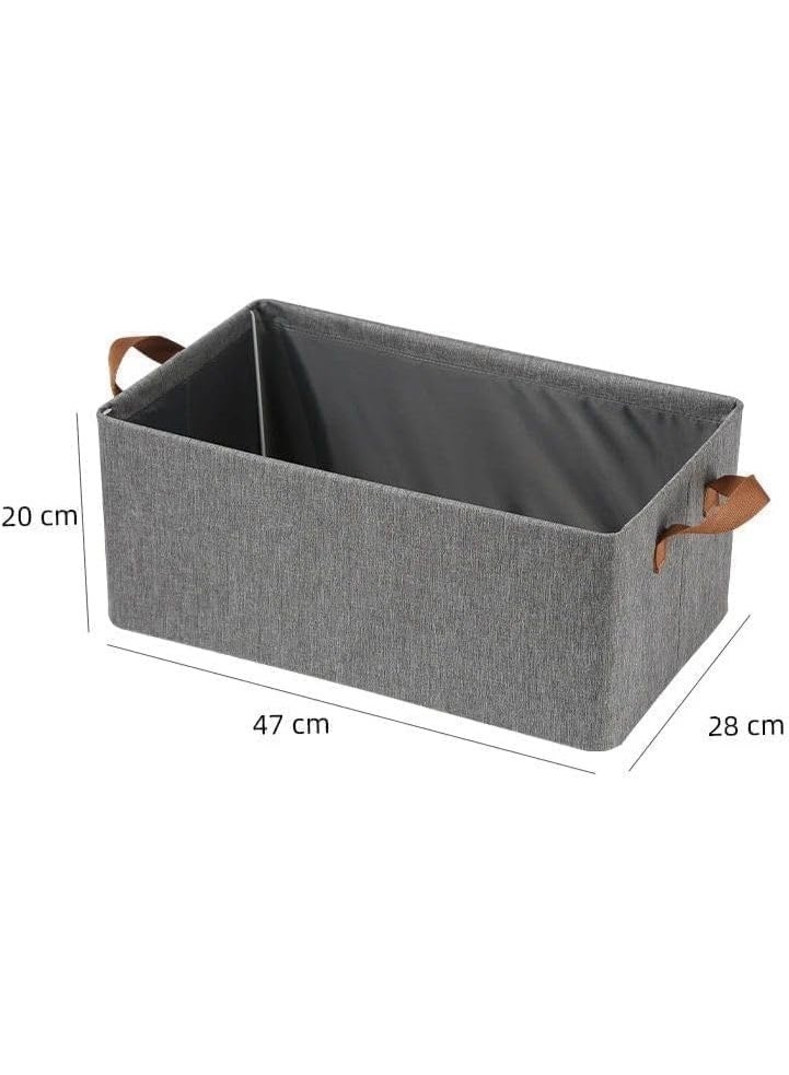 Generic Fabric Storage Box with Side Handles – Multipurpose Clothes and Home Organizer Bin for Closet and Shelves - Multicolor - 1 piece - Image 3