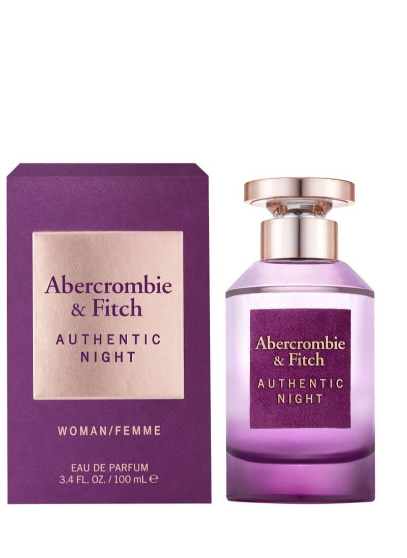 Abercrombie and Fitch Authentic Night Eau De Parfum 100ml  - Image 2