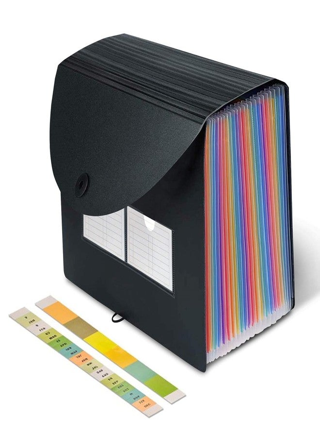 S SMITEX Smitex File Organizer, 24 Pocket Expanding File Folder Organizer Letter Size, Accordion Filing Folders for Documents with Divider Tabs, Office Paper File Storage Organizer - Image 1