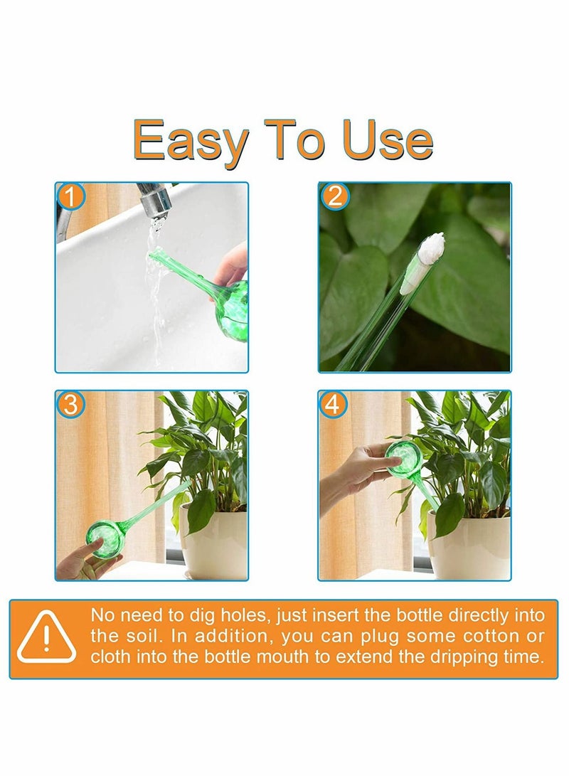 SYOSI Indoor Plant Watering, Globes Automatic Self Water, Bulbs Aqua Water, Globe Irrigation Device Decorative, Hand-Blown Glass (Green + Blue)  - Image 5