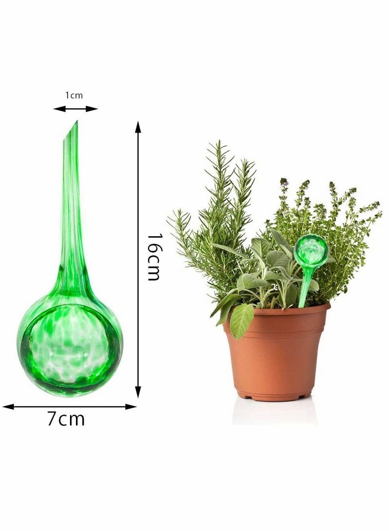 SYOSI Indoor Plant Watering, Globes Automatic Self Water, Bulbs Aqua Water, Globe Irrigation Device Decorative, Hand-Blown Glass (Green + Blue)  - Image 3