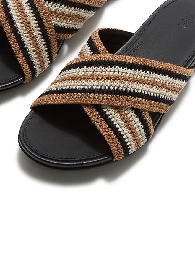 Fitflop GRACIE STRIPE-WEBBING CROSS SLIDES