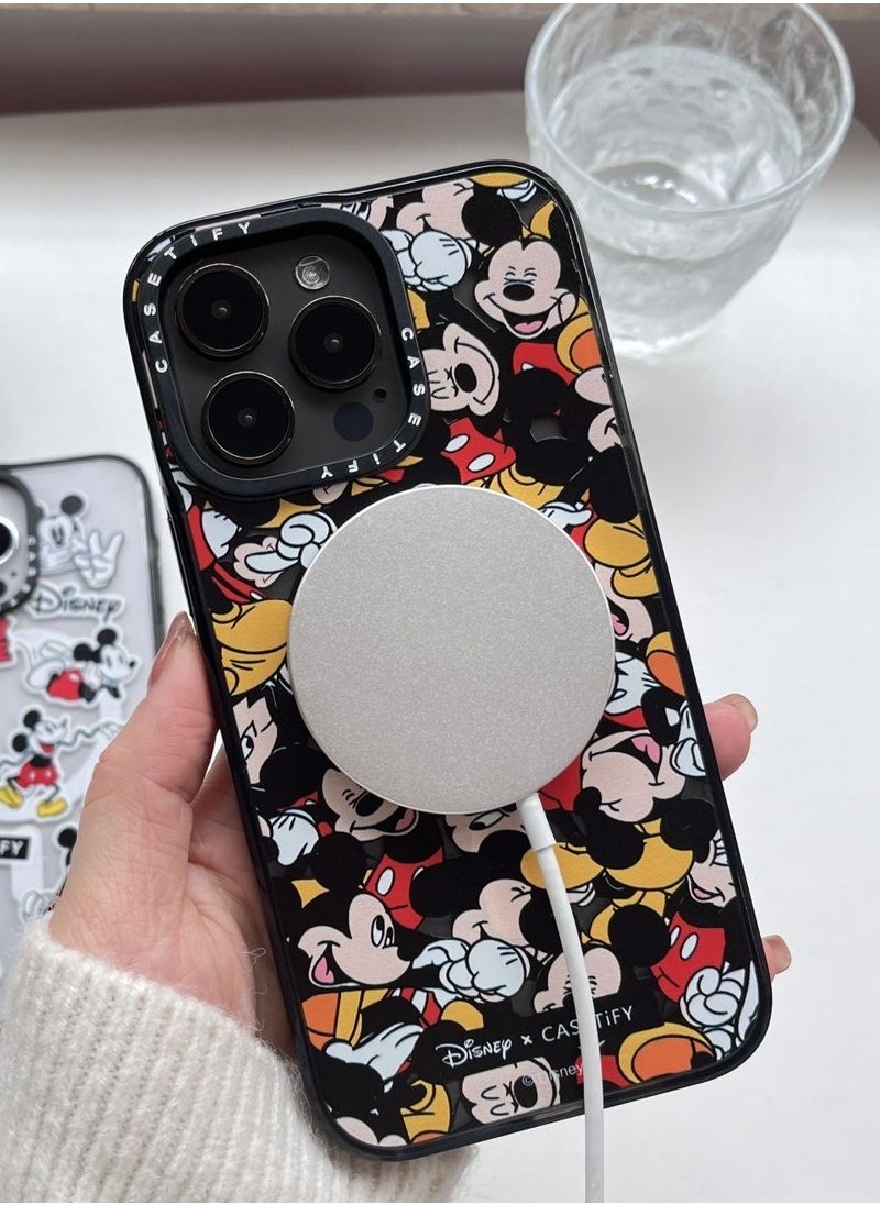 Casetify - For iPhone 14 Pro Max Case Mickey Mania Case Magnetic Magsafe MagFit Anti-Yellowing Technology Cover - Image 1