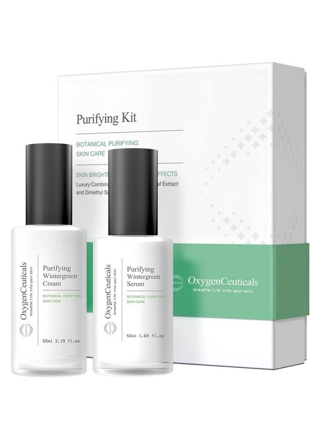 OxygenCeuticals Twostep Acne Treatment Kit Oxygenceuticals Purifying Kit 2 Products Serum + Moisturizer Breakout Prevention Acne & Blemish Control For Teens Tweens Males And Females Made In Korea - Image 1
