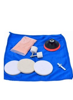 ECVV ECVV Car Glass Polishing Kit, 9 Pcs Scratch Remover Set, Deep Scratch Remover Cerium Oxide Powder Polish Pad Felt Tool, for Windscreen and Glass  - Image 1