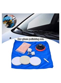 ECVV ECVV Car Glass Polishing Kit, 9 Pcs Scratch Remover Set, Deep Scratch Remover Cerium Oxide Powder Polish Pad Felt Tool, for Windscreen and Glass  - Image 2