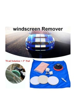 ECVV ECVV Car Glass Polishing Kit, 9 Pcs Scratch Remover Set, Deep Scratch Remover Cerium Oxide Powder Polish Pad Felt Tool, for Windscreen and Glass  - Image 3