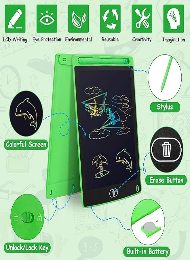 12 Inch LCD Writing Tablet for Kids, Colorful Doodle Board Drawing Pad for Kids, Electronic Drawing Board Erasable & Reusable, LCD Drawing Tablet for Kids  Toddler Toys Gifts - Green - Image 4