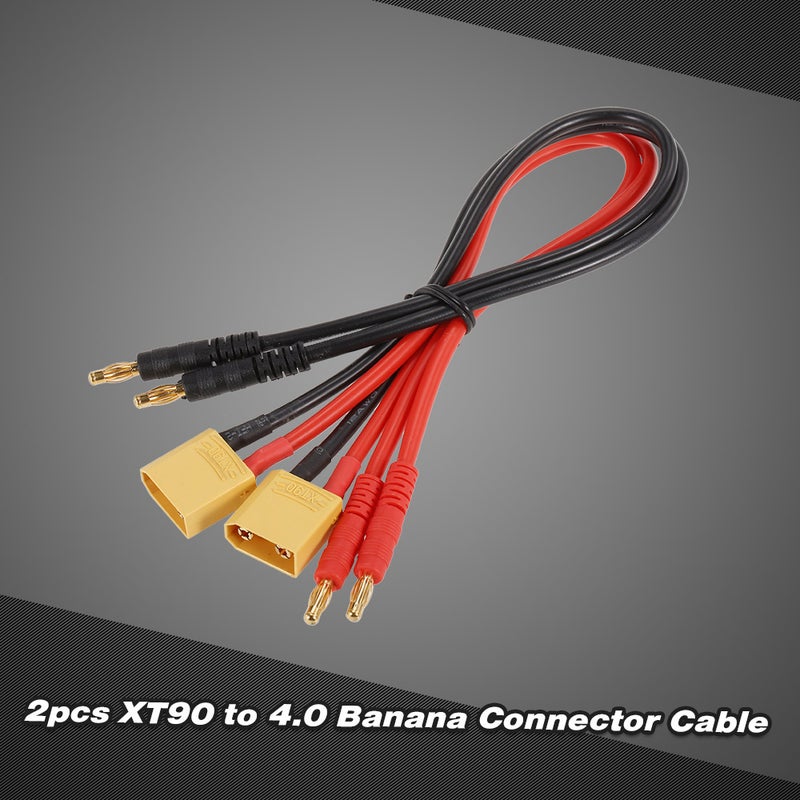 2pcs XT90 to 4.0 Male Banana Connector Ultra Adapter Wire Harness Charging Cable for RC Car Helicopter - Image 3
