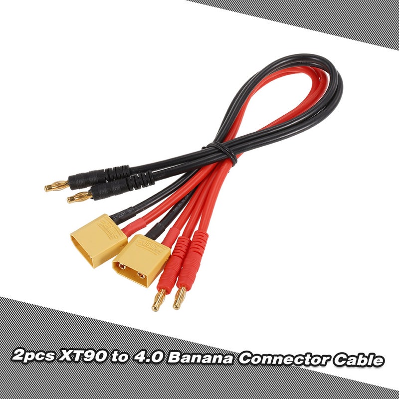 2pcs XT90 to 4.0 Male Banana Connector Ultra Adapter Wire Harness Charging Cable for RC Car Helicopter - Image 5