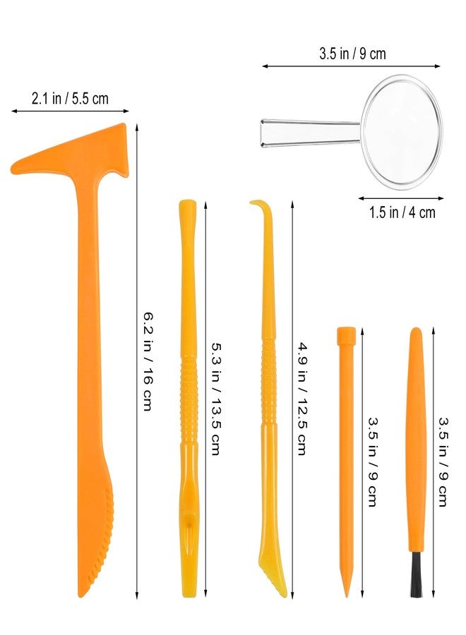JOINPAYA 3sets Plastic Dig Tool Set: Archaeological Excavation Tool Kit Dino Dig Kit with Mini Hammer Chisel Brush Scraper for Gems - Image 2