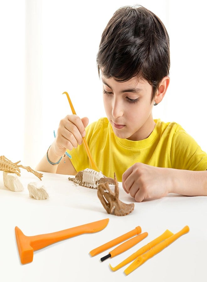 JOINPAYA 3sets Plastic Dig Tool Set: Archaeological Excavation Tool Kit Dino Dig Kit with Mini Hammer Chisel Brush Scraper for Gems - Image 3