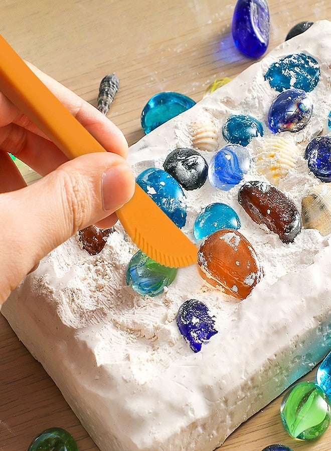 JOINPAYA 3sets Plastic Dig Tool Set: Archaeological Excavation Tool Kit Dino Dig Kit with Mini Hammer Chisel Brush Scraper for Gems - Image 4