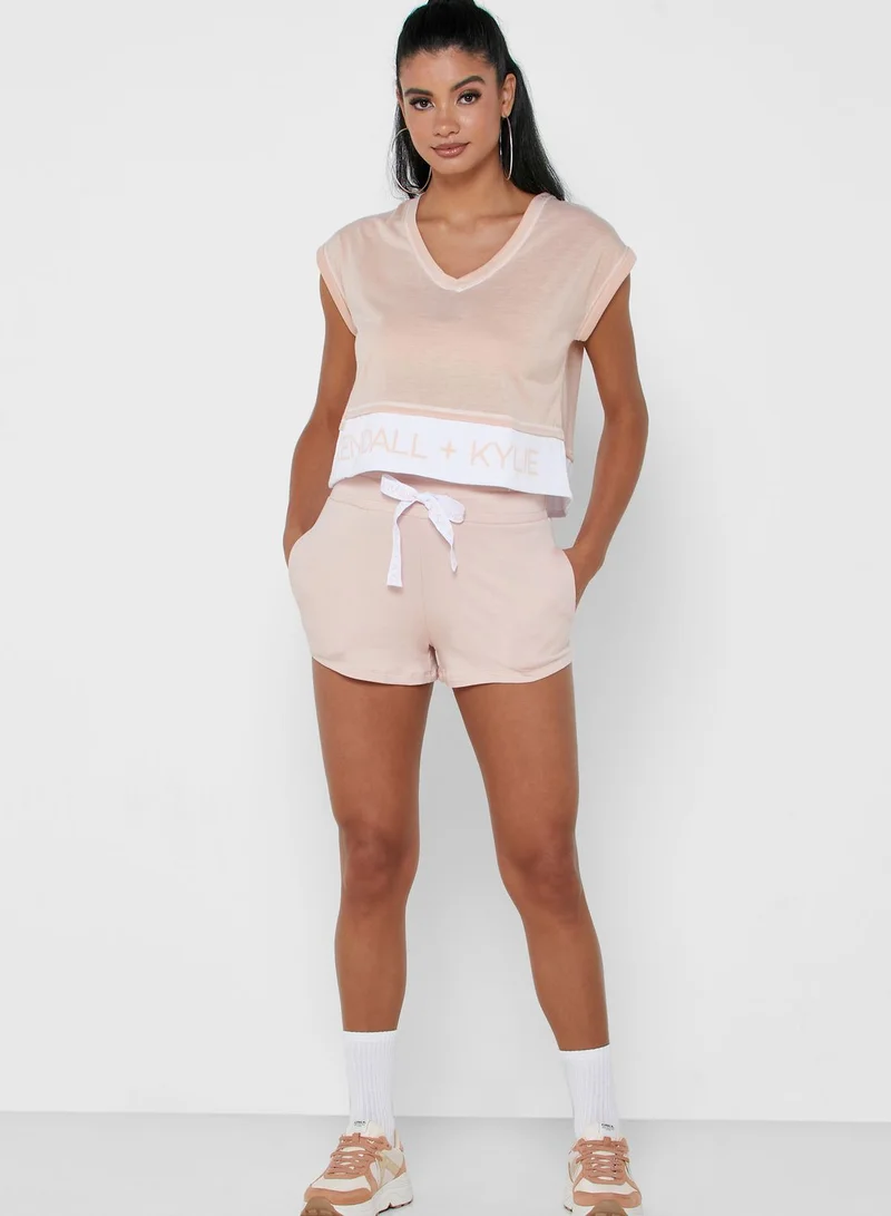 KENDALL + KYLIE Logo Mini Shorts