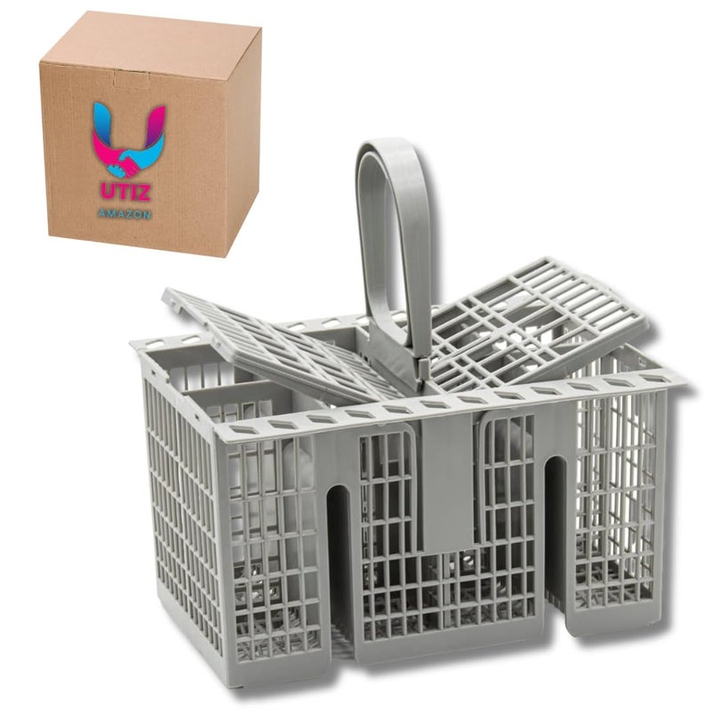 Utiz Cutlery Basket C00257140 With Handle And Lid For Indesit Dishwasher  Whirlpool UNIVERSAL DELUXE Dishwasher