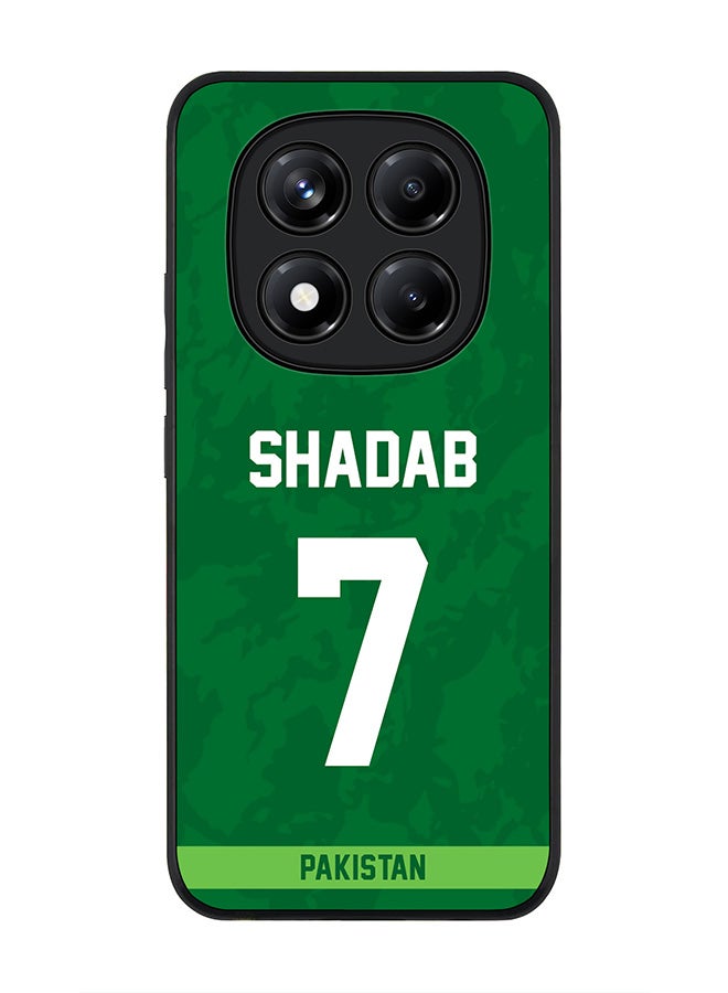Stylizedd For Xiaomi Redmi Note 14 Pro 5G / X7 5G Case,Slim fit Camera Protection, Shockproof Thin Phone cover  - Pakistan Shadab Khan, Jersey No 7 - Image 1