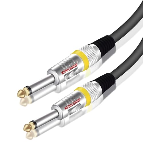 KEBILSHOP Audio Instrument Cable (32ft) 1/4 Inch to 1/4 inch Straight Male to Male for AMP Cord, Bass,Amplifier, Pedals and Electric Guitar - (10 Meter/32 Feet) - Image 1