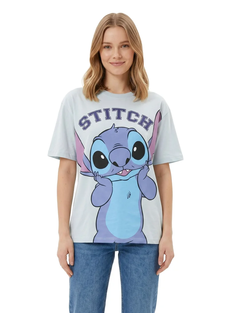 Disney Disney Women’s Stitch Oversized Drop Shoulder T-Shirts – Pack of 3