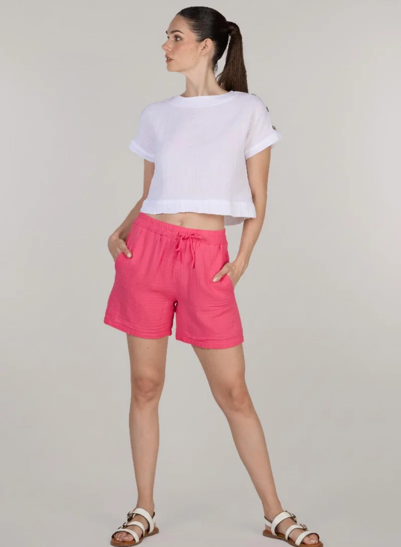 Just Nature Relaxed Fit High Waist Shorts