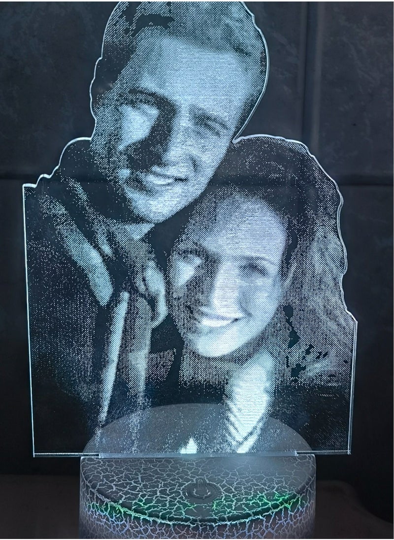 althiqahkey - Personalized Custom Photo 3D Lamp Photo Text Custom Night Light Wedding Anniversary Birthday Mother's Day Father's Day Gift - Image 1