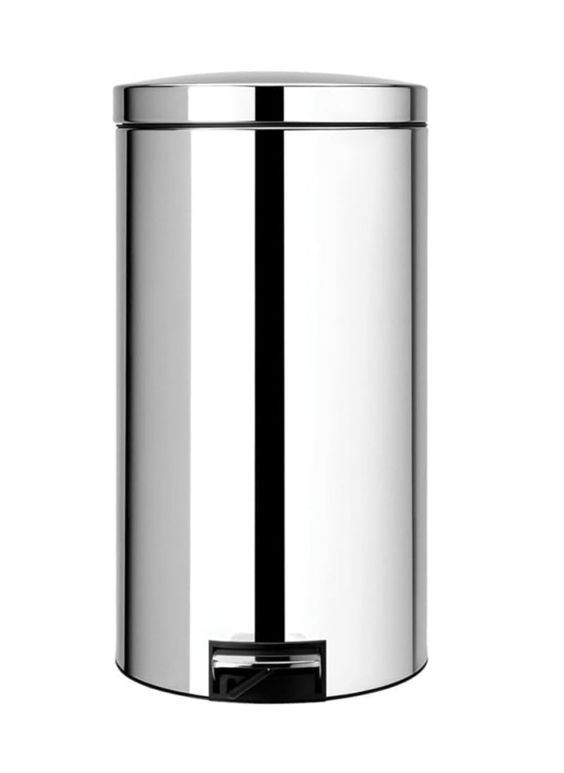 Generic Stainless Steel Trash Bin – 40L, Foot Pedal, Inner Plastic Liner, Hands-Free Operation – Silver  - Image 3
