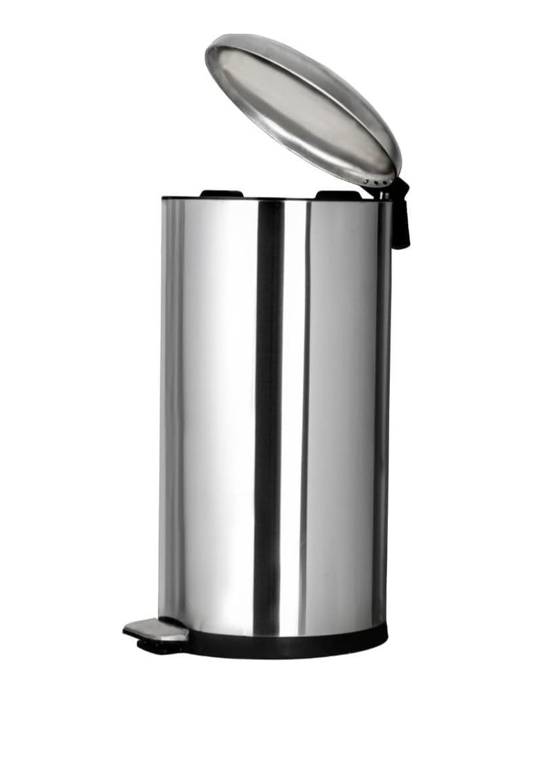 Generic Stainless Steel Trash Bin – 40L, Foot Pedal, Inner Plastic Liner, Hands-Free Operation – Silver  - Image 4