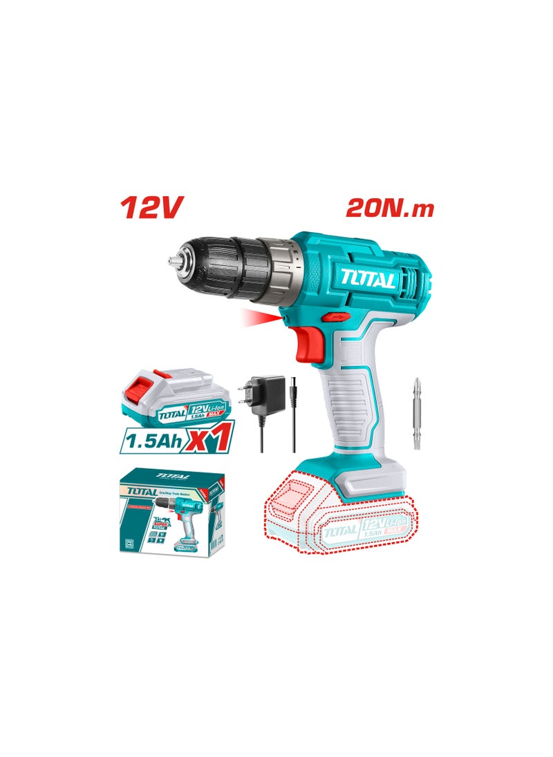 TOTAL - Lithium-Ion cordless drill 12 V - Image 1