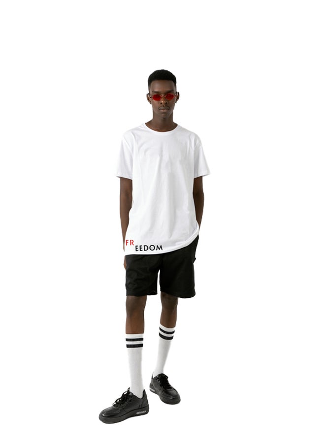 Marco Bergamo White 'Freedom' Print T-Shirt  - Image 1