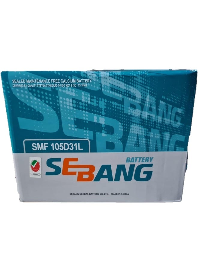 HTE H.T.E  Sebang Car Batteries Korea (105D31L / 12V 95Ah)  - Image 1