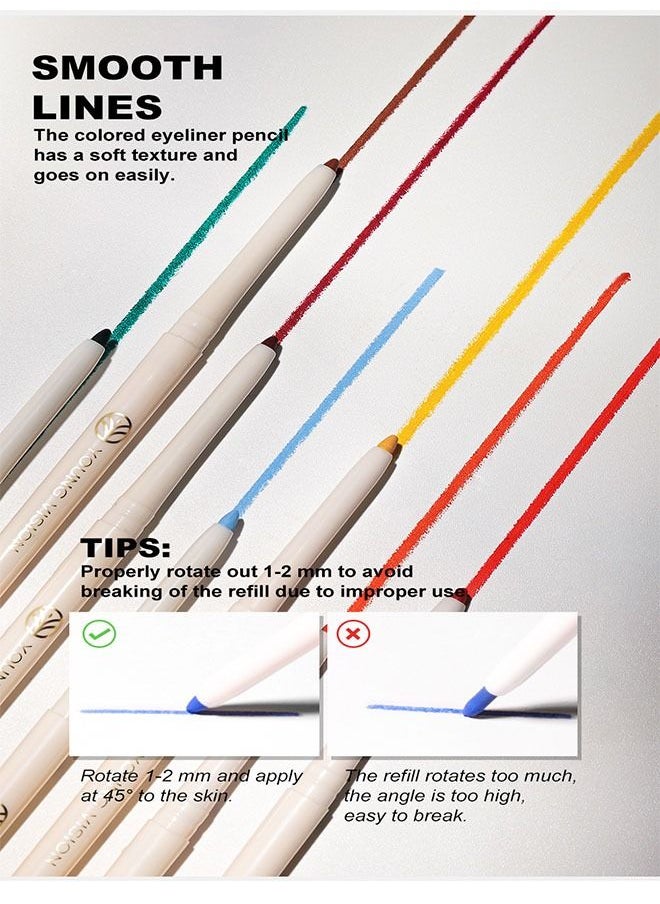 YOUNG VISION Professional Eyeliner Pencil, Highly Pigmented, Easy To Apply and Colored, Waterproof Smudge-Proof, Intense Coloring Lasts All Day Wearing, Can Be Used As a Lip Liner, Eye Shadow and Eyebrow Pencil  - Image 3