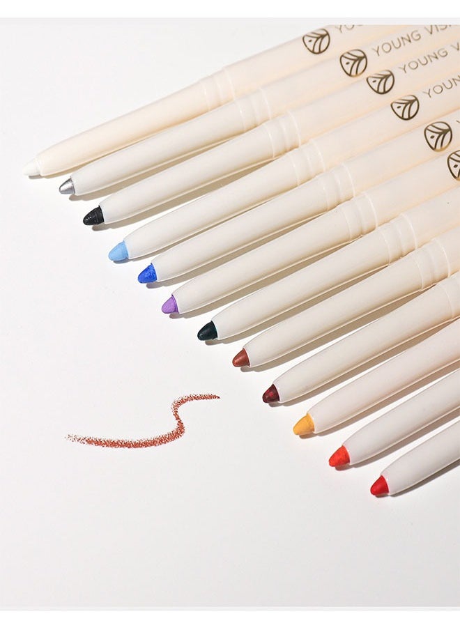 YOUNG VISION - Professional Eyeliner Pencil, Highly Pigmented, Easy To Apply and Colored, Waterproof Smudge-Proof, Intense Coloring Lasts All Day Wearing, Can Be Used As a Lip Liner, Eye Shadow and Eyebrow Pencil - Image 1
