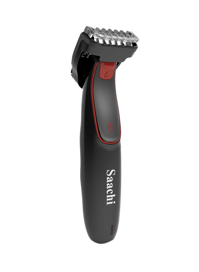 Saachi Rechargeable Cordless Hair Trimmer With USB Charging Black/Red - Image 1