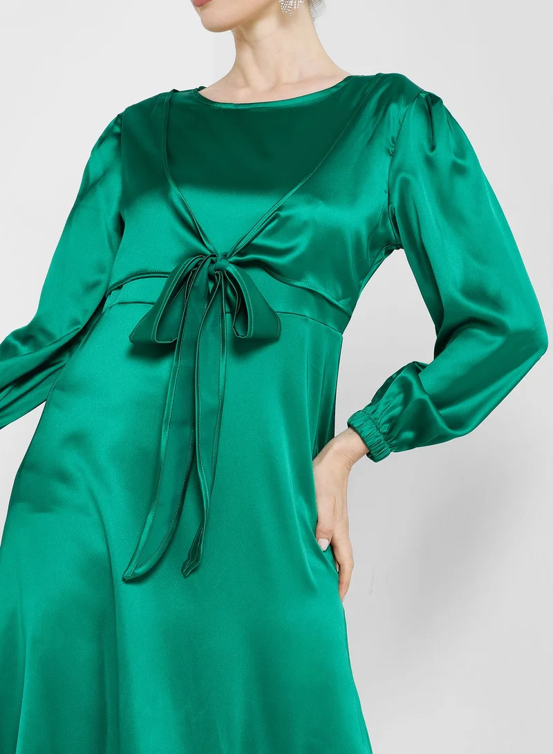 Khizana Satin A-Line Dress