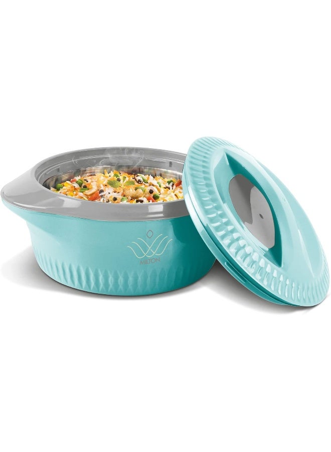 Milton Royal 2500 Insulated Inner Stainless Steel Casserole, 2.05 Litres, Blue | BPA Free | Food Grade | Hot & Cold - Image 1