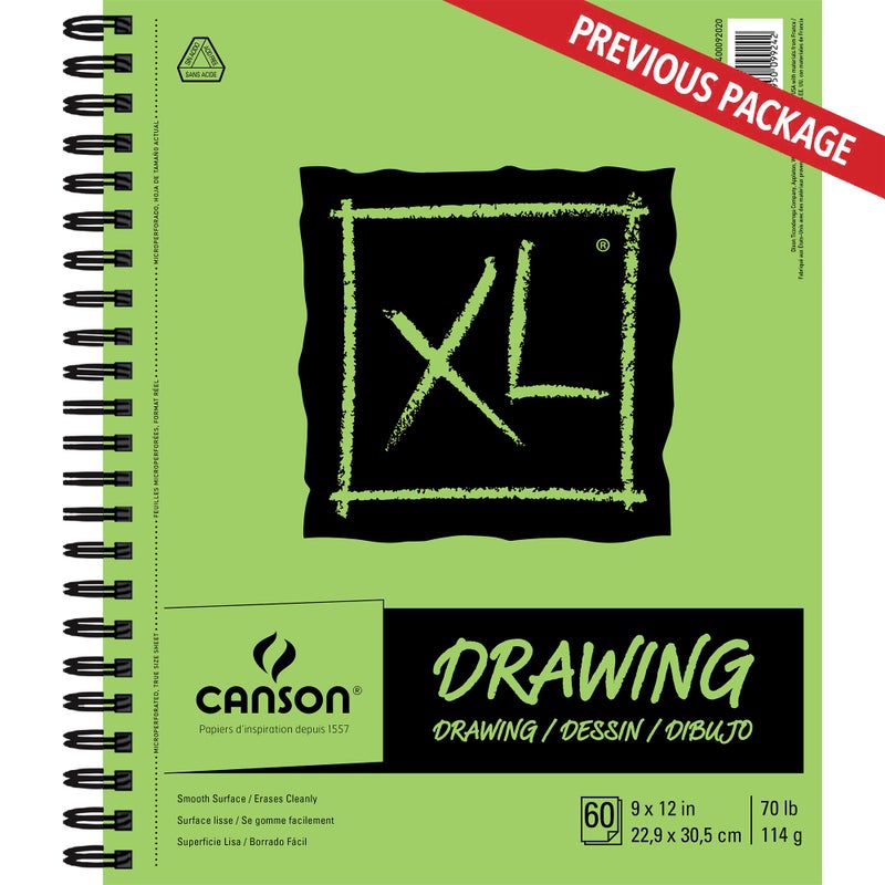 Canson XL Series Drawing Pad, Side Wire Bound, 9x12 inches, 60 Sheets - Artist Paper for Students, Marker, Pen, Ink, Pencil - Image 2