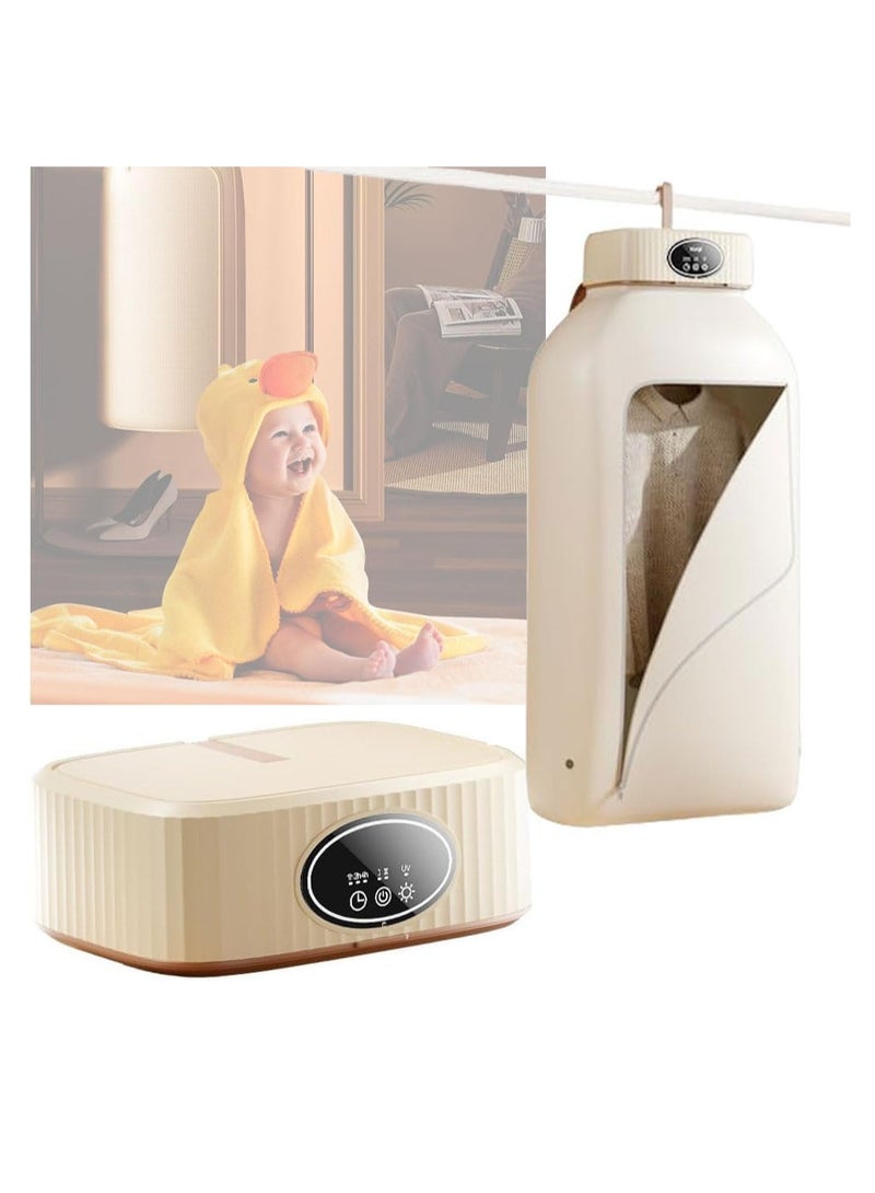 Portable Electric Clothes Dryer, Mini Foldable Dryer Machine, 2 Speed Settings, with Dryer Bag - Image 2