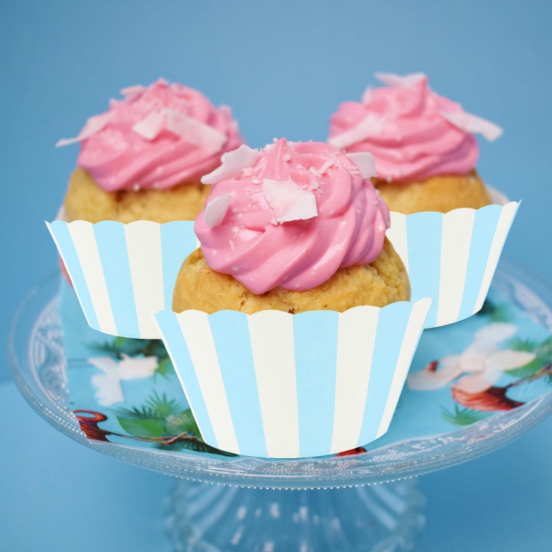 Zebra Cupcake Liners 100pcs Pink White Blue White For Baking Muffin Kue - Image 4